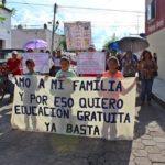 Marcha de maestros y padres de familia en contra de las reformas en Jerez