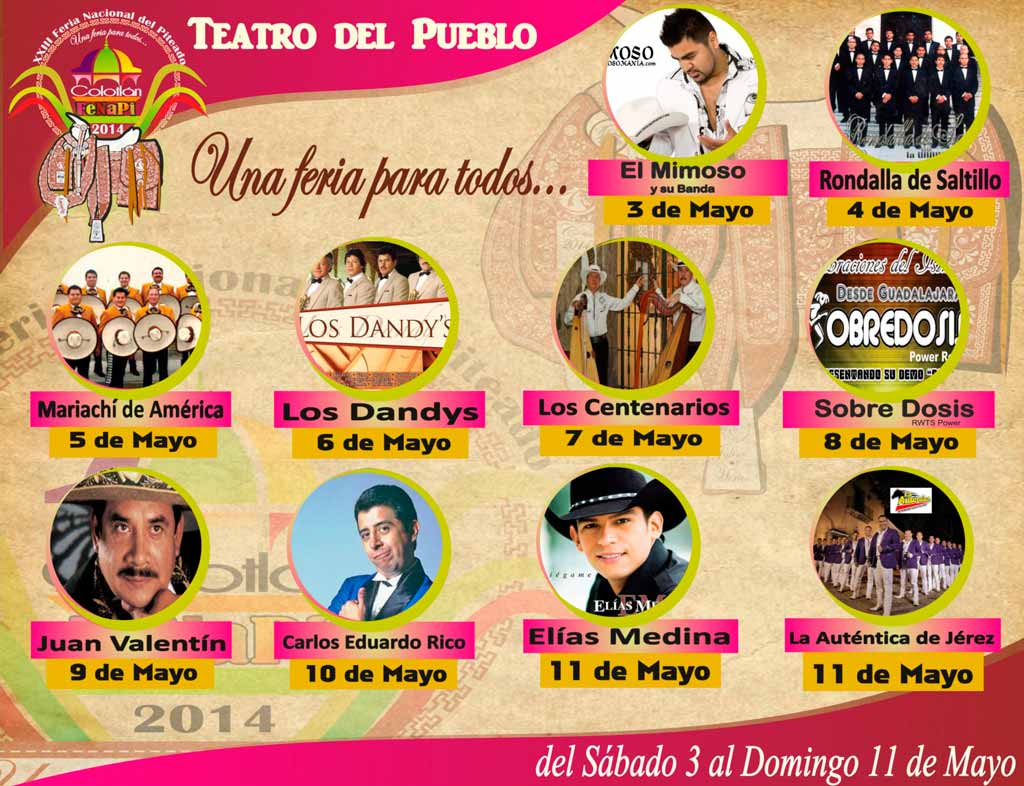 Programa general Feria de Colotlán Jalisco 2014