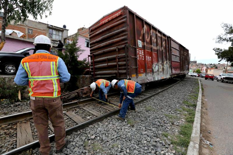 Descarrilan 10 vagones del ferrocarril en Zacatecas