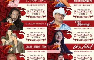 Programa Palenque Feria Nacional de Zacatecas FENAZA 2015