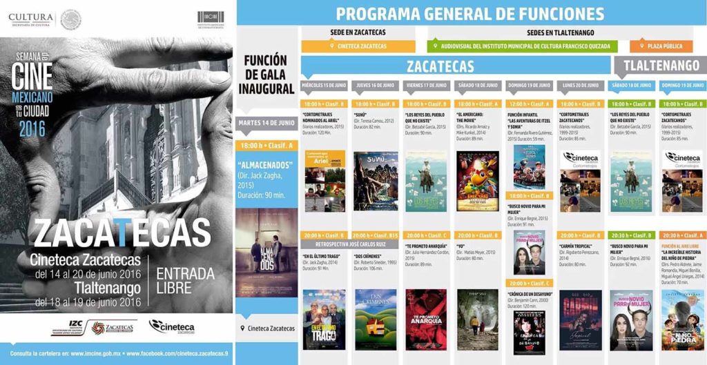 La ‘Semana de Cine Mexicano en tu Ciudad’ llega a Zacatecas