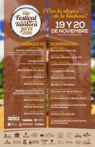 Programa del 6to Festival de la Tambora Jerez 2016