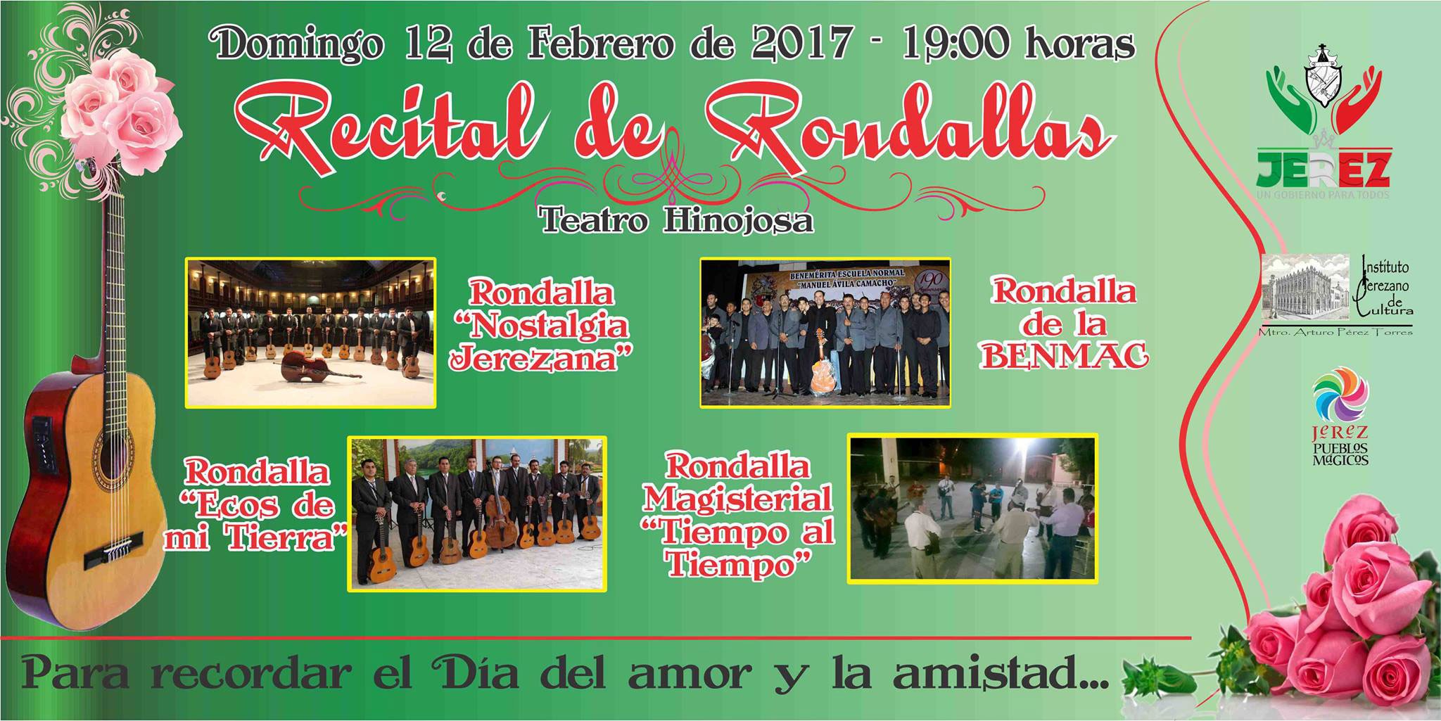 Ayuntamiento invita a festejar el Día del Amor y la Amistad con un recital de Rondallas