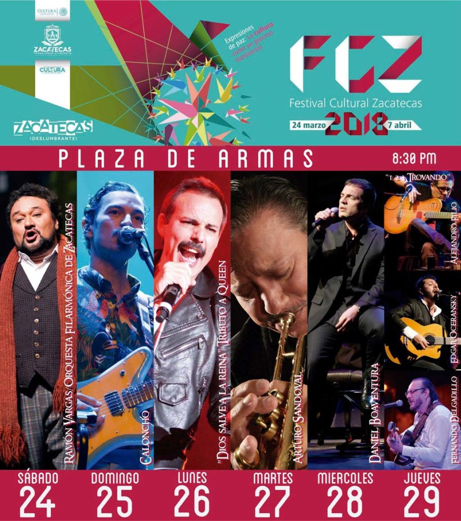 Programa Festival Cultural Zacatecas 2018